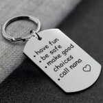 💝PERFECT GIFT FOR LOVE🎁Have Fun. Be Safe. Make Good Choices and Call Your Grandma/Grandpa Keychain - Image 4