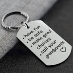 💝PERFECT GIFT FOR LOVE🎁Have Fun. Be Safe. Make Good Choices and Call Your Grandma/Grandpa Keychain - Image 5