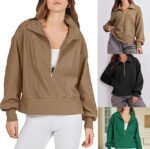 🔥2023 popular hot sale🔥 women's loose zipper collar coat - Image 7