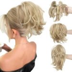 Synthetic Claw Clip In Ponytail Hair Extensions Diy Hairpiece Hair Bun - Image 3