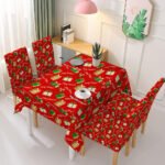 Christmas Tablecloth Chair Cover Decorations - Image 8
