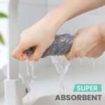 🌿Upgrade Cleaning Cloth - Bamboo Charcoal + Microfiber Hybrid 🏆 🧪 Lab-Tested Absorption | 🧤 Lint-Free | 🎁 Includes Storage Pouch - Image 2