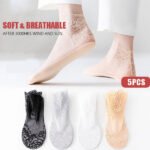 Ladies Fashion Lace Socks(5 pairs) - Image 11