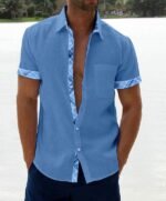 Summer Sale -Men's Casual Plaid Collar Button Shirt - Image 8
