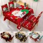 Christmas Tablecloth Chair Cover Decorations - Image 2