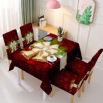 Christmas Tablecloth Chair Cover Decorations - Image 3