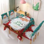 Christmas Tablecloth Chair Cover Decorations - Image 7