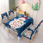 Christmas Tablecloth Chair Cover Decorations - Image 4