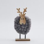 🎄Christmas Home Decor Wool🐏 - Wood Felt Reindeer Elk Tree Decorations - Image 9