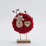 🎄Christmas Home Decor Wool🐏 - Wood Felt Reindeer Elk Tree Decorations - Image 8