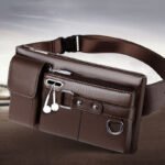 Men's Portable Business-Style Leather Waist Bag - Image 2