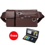 Men's Portable Business-Style Leather Waist Bag - Image 11