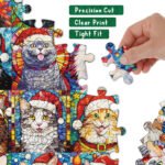 🎁Happy Christmas Cats Advent Calendar Jigsaw Puzzle 1000 Pieces - Image 6