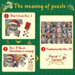 🎁Happy Christmas Cats Advent Calendar Jigsaw Puzzle 1000 Pieces - Image 4