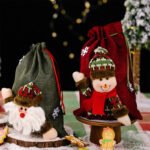 Drawstring Christmas 3D Xmas Linen Gift Bags - Image 3