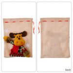 Drawstring Christmas 3D Xmas Linen Gift Bags - Image 11