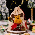 Drawstring Christmas 3D Xmas Linen Gift Bags - Image 14