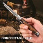 🗡️✨Folding knife with wooden handle for work. hiking & camping⛺ - Image 4