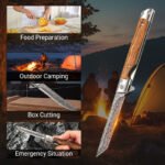 🗡️✨Folding knife with wooden handle for work. hiking & camping⛺ - Image 7