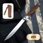 🗡️✨Folding knife with wooden handle for work. hiking & camping⛺ - Image 9