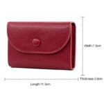 🔥Best Christmas present ever🎁🎄Fashion Lychee Pattern PU Leather Short Wallet with Convenient Snap Button - Image 8