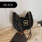 Women's Quilted Dumpling Design Chain Crossbody Bag - Image 10