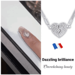 Love Heart With Diamonds Magnetic Necklace - Image 2
