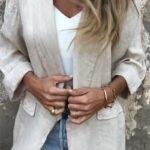 🌸Spring Specials🌸 Women's Cotton Linen Open Front Blazer - Image 8