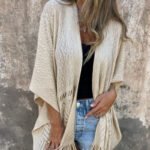 💖Limited Sale 50% OFF💖Elegant Solid Color Soft Cutout Tassel Shawl - Image 2