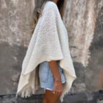 💖Limited Sale 50% OFF💖Elegant Solid Color Soft Cutout Tassel Shawl - Image 5