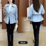 Women's Lapel Double Breasted Short Coats - Image 11