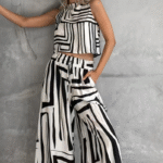 🌴Summer Specials🌴Striped Sleeveless Top & Wide-Leg Pants Set - Image 6