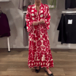 Women's Floral Print Loose-Fit Ankle Length Dress