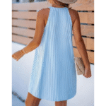 🔥Popular Styles💖Women's Striped V-Neck Sleeveless Short Dress - Image 8