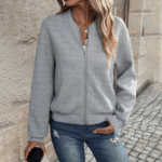 Women's Casual Fashionable Zipper Cardigan - Image 4