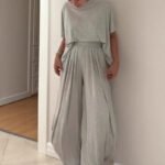 Women's Solid Loose Short Sleeve Top & Wide Leg Pants 2-Piece Set - Image 5